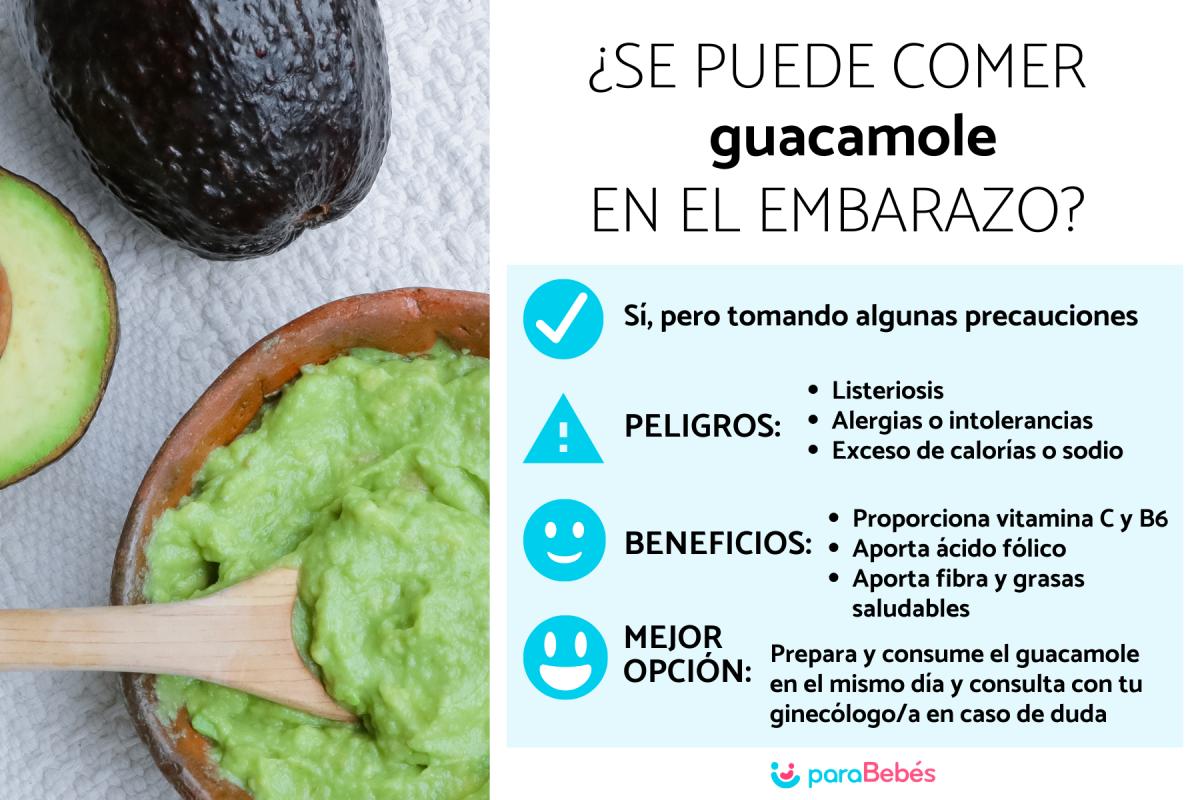 ¿Se puede comer guacamole en el embarazo?